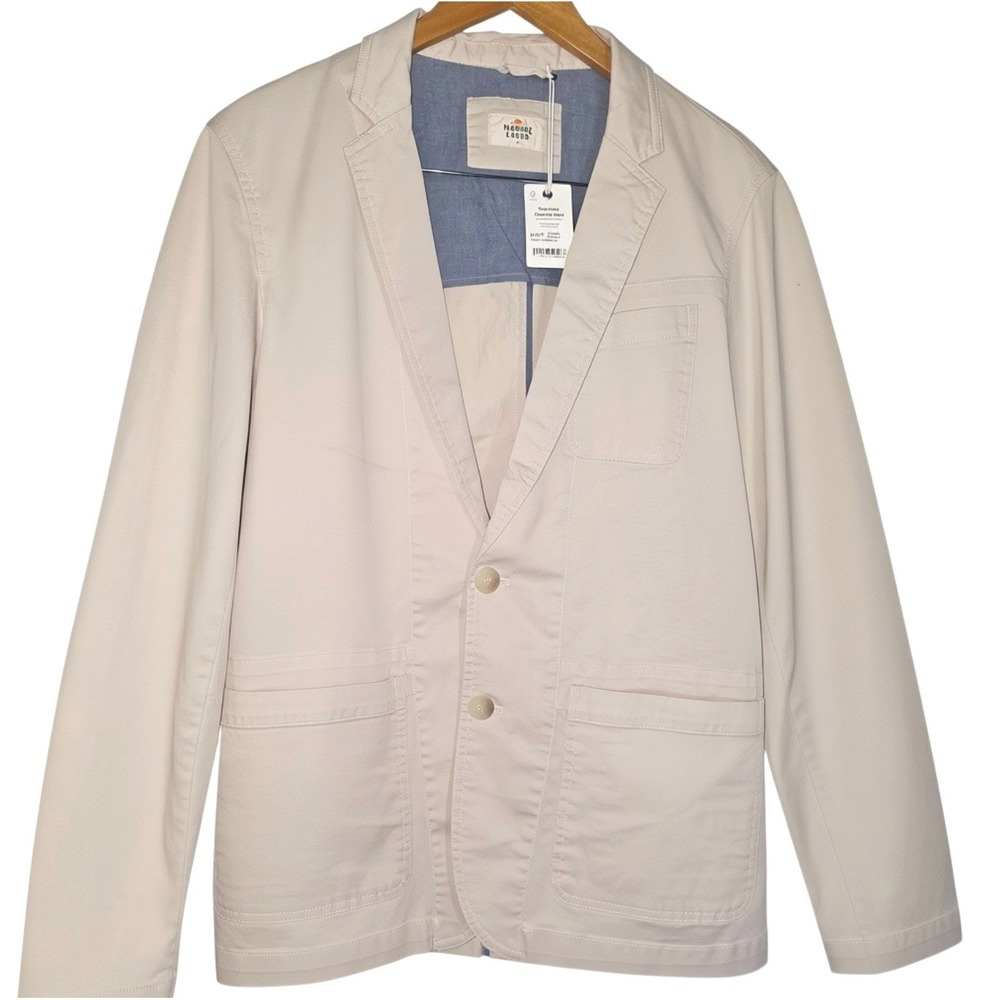 Marine Layer Charles Blazer Mens 40 Khaki Tan Cotton Blend 2-Button Sport Coat